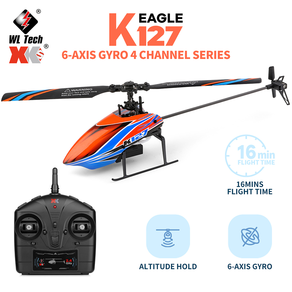 WLtoys XK K127 2.4G 4CH 6-Aixs - Rc Helicopter Gyro incelemesi ve fiyatı