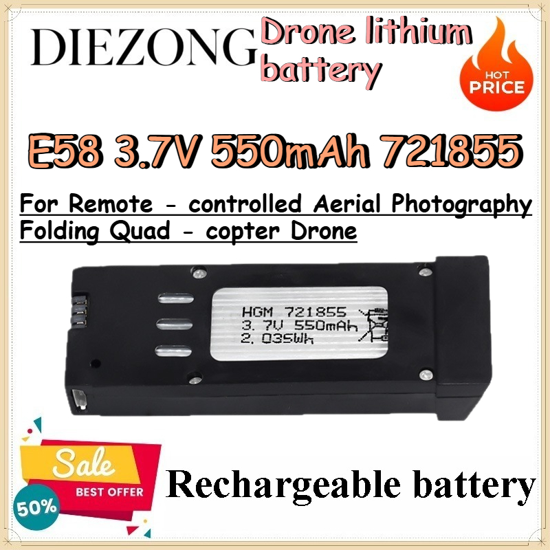 E58 3.7V 550mAh 721855 Drone l - Eachine Drone E58 incelemesi ve fiyatı